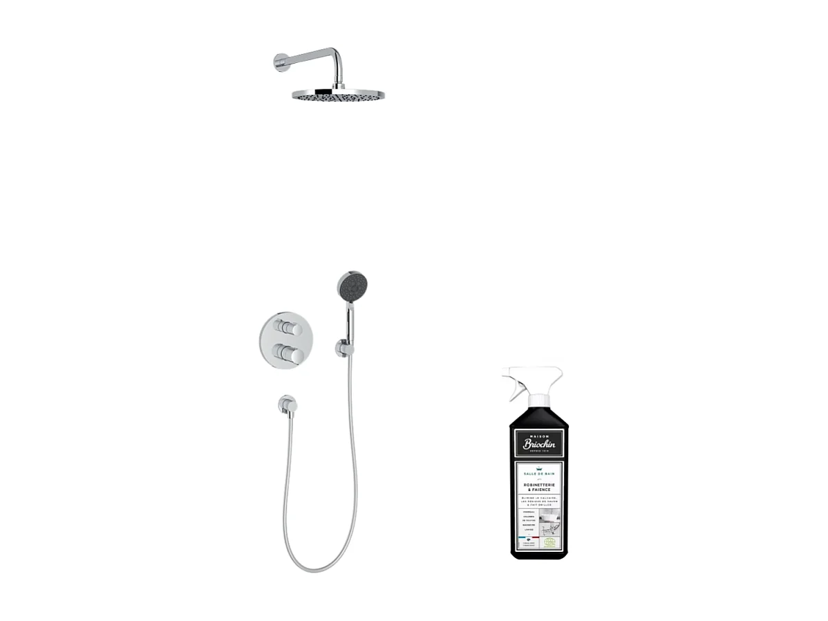 Colonne de douche encastrée thermostatique JACOB DELAFON Modulo + nettoyant