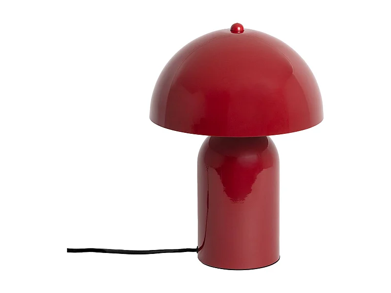 Lámpara de mesa interior metal, 25cm rojo