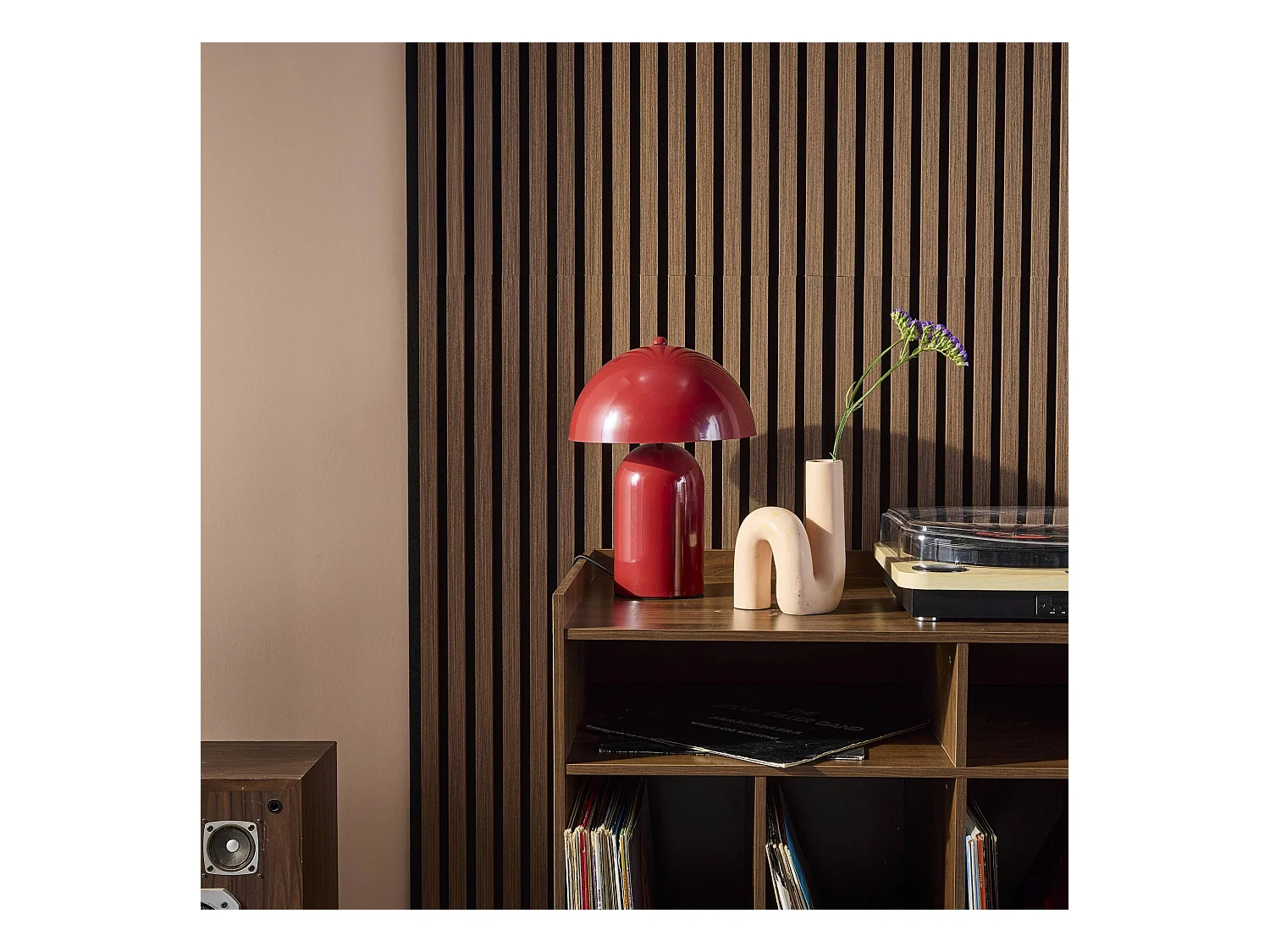 Lampe de table intérieur métal rouge Ø 25cm Marco