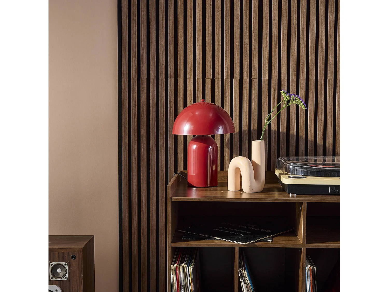 Lampada in metallo, 25cm, rosso