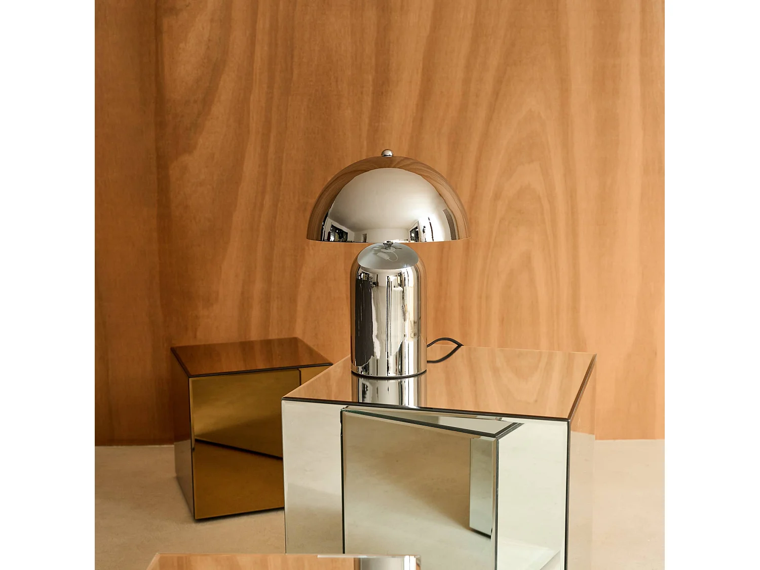 Lampe de table intérieur métal chromé Ø 25cm Marco