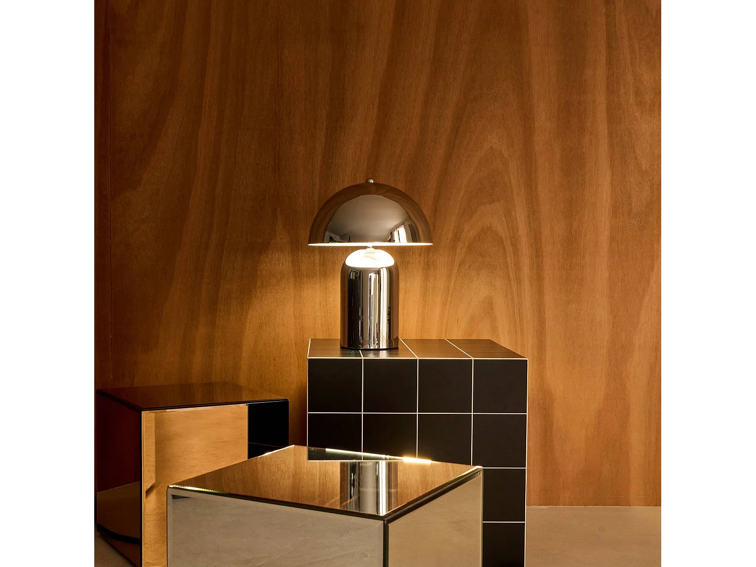 Lampe de table intérieur métal chromé Ø 25cm Marco