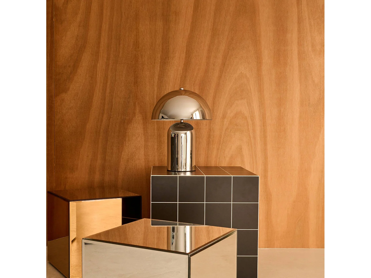 Lampe de table intérieur métal chromé Ø 25cm Marco