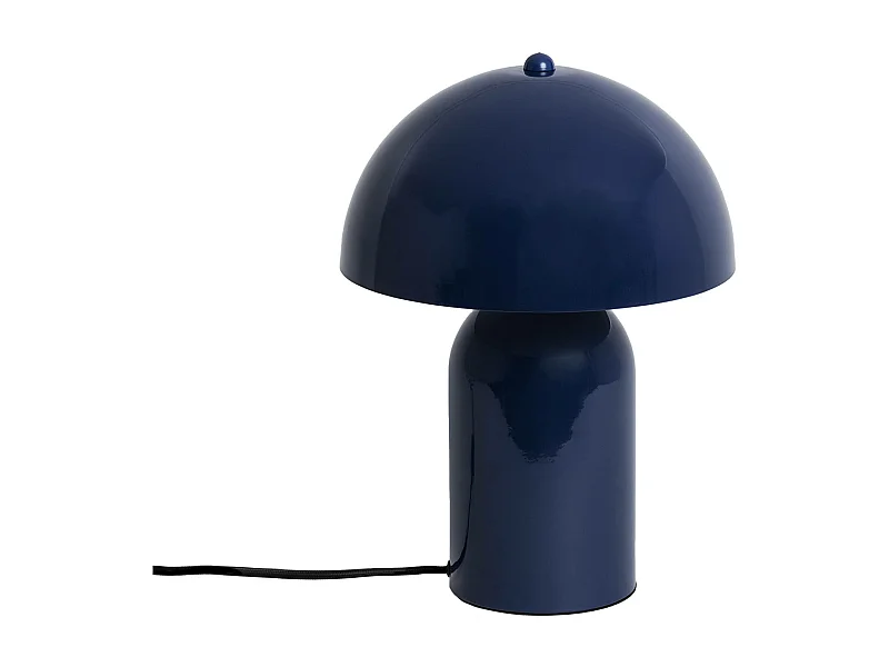 Lámpara de mesa interior metal, 25cm azul