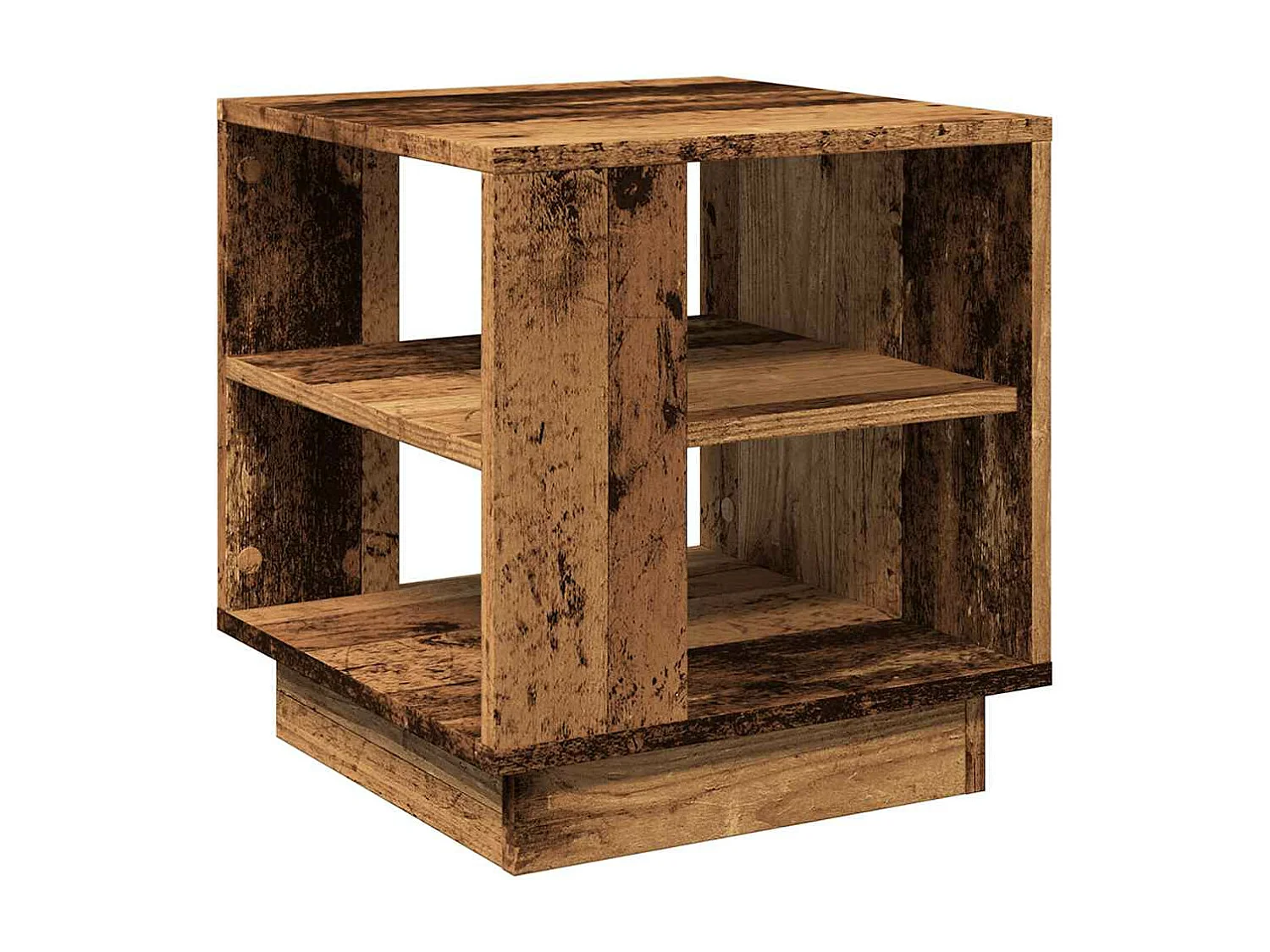 Couchtisch Altholz-Optik 40x40x43 cm Holzwerkstoff