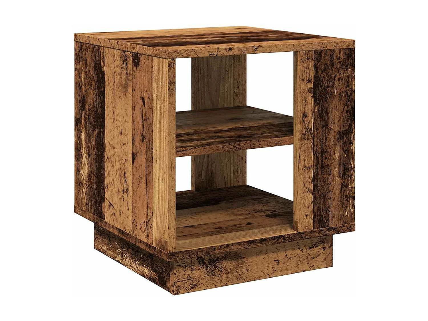 Table basse vieux bois 40x40x43 cm bois d'ingénierie