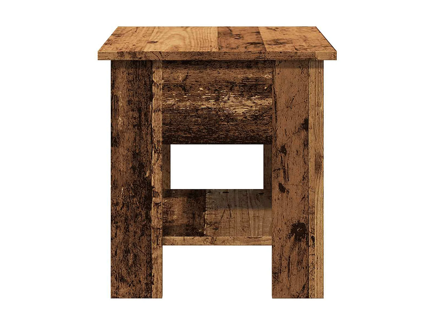 Table basse vieux bois 40x40x42 cm bois d'ingénierie