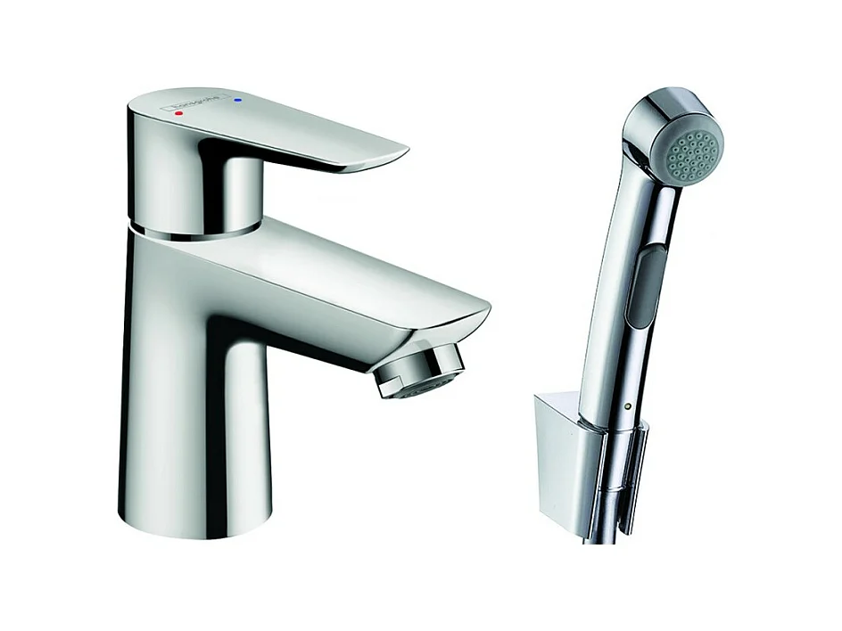 Robinet bidet avec douchette HANSGROHE Talis E + bonde Push-Open Chromé