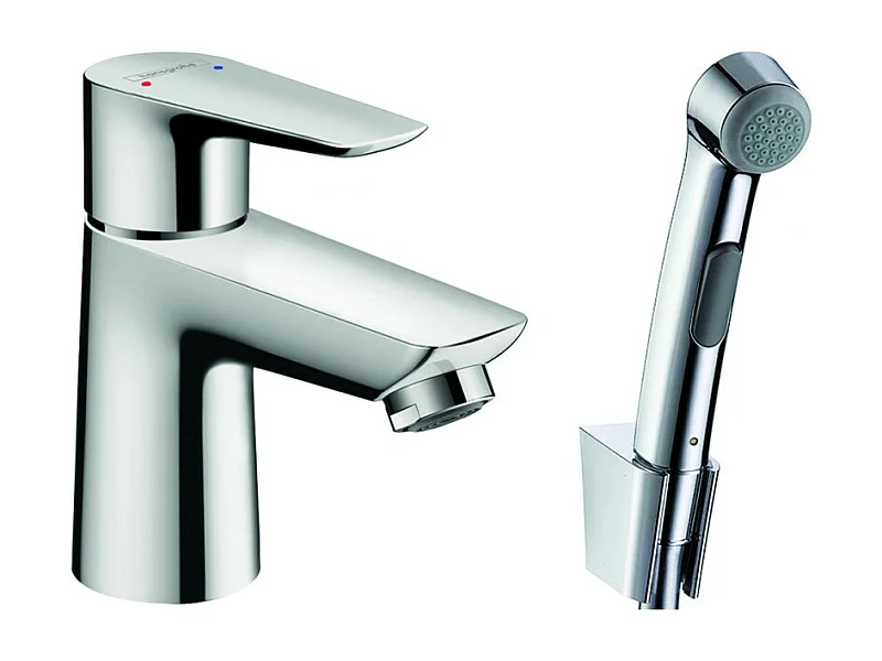 Robinet bidet avec douchette HANSGROHE Talis E + bonde Push-Open Chromé