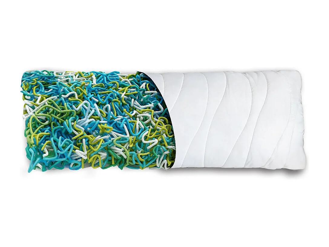 Cuscino piazza e mezza 110cm in fiocco di memory, fodera aloe vera, made in Italy - Comprarredo