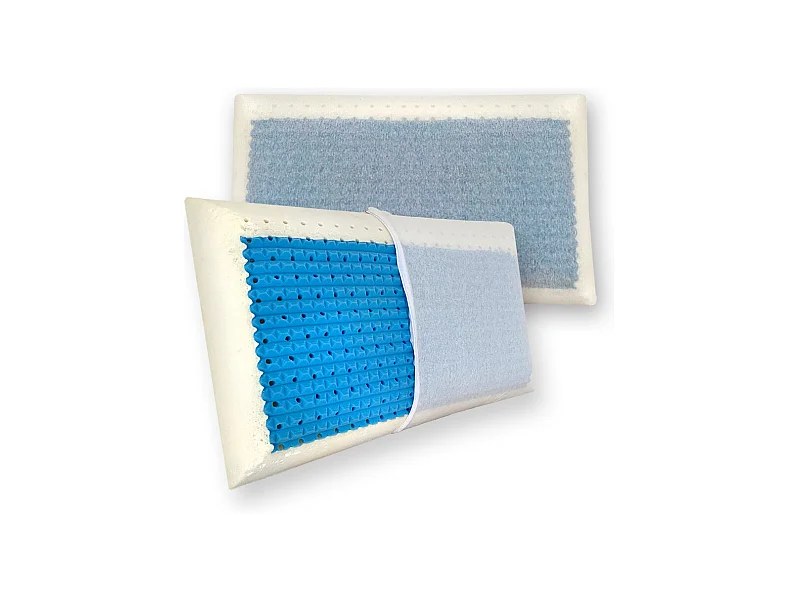 Coppia cuscini memory foam microforato traspirante con inserto gel lato fresco estivo - Comprarredo