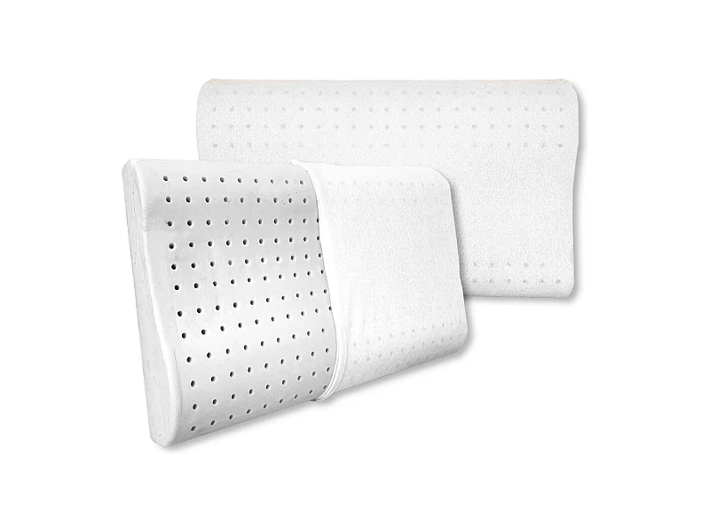 Coppia cuscini ortocervicali memory traspirante microforato, maglina jersey - Comprarredo