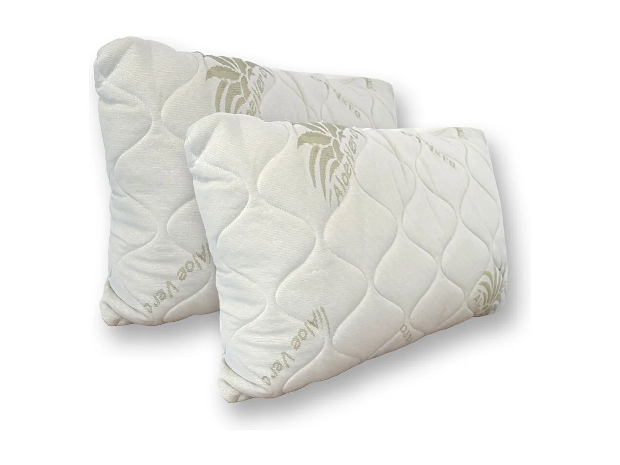 Coppia cuscini alti in fiocco di memory, comodi e accoglienti in offerta - Comprarredo