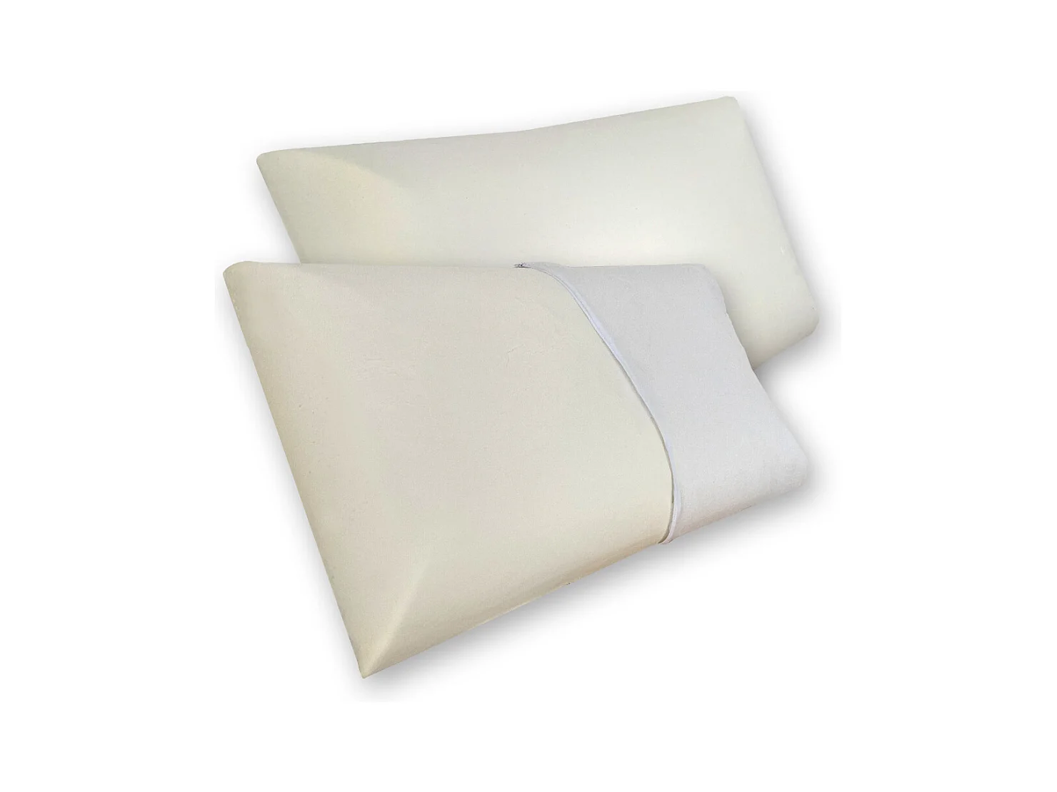 Coppia cuscini memory foam classic, modello saponetta con maglina - Comprarredo