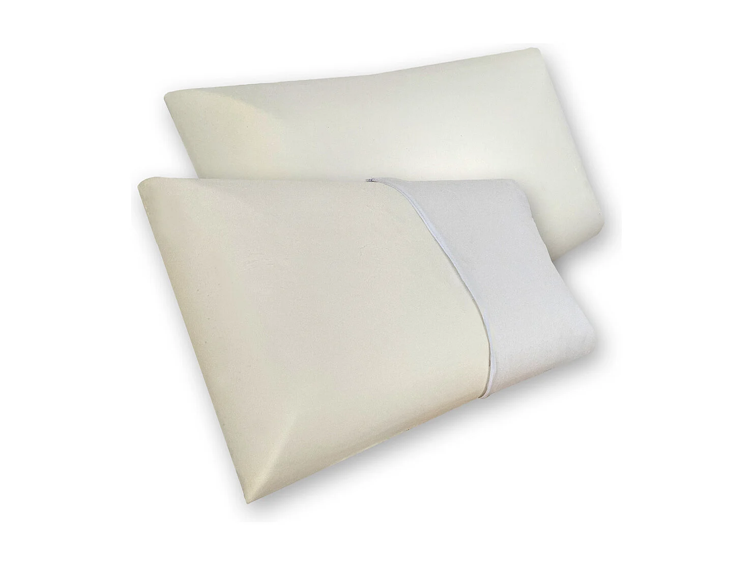 Coppia cuscini memory foam classic, modello saponetta con maglina - Comprarredo