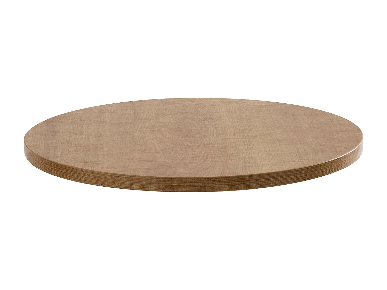 Table à manger ronde 60 cm pied blanc et revêtement bois clair