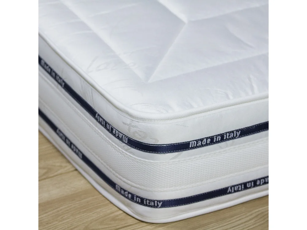 Kit materasso memory e rete ortopedica Finlandia singolo 80x190, rete metallica flessibile, cuscino fiocco memory incluso - Comprarredo