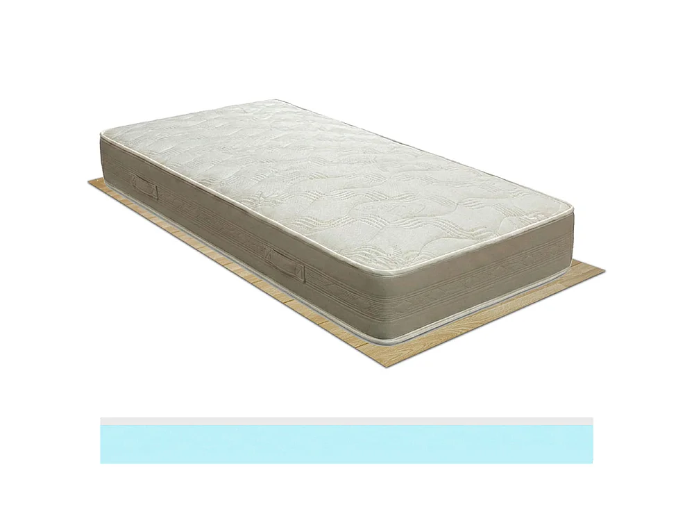 Kit materasso memory e rete ortopedica Finlandia singolo 80x190, rete metallica flessibile, cuscino fiocco memory incluso - Comprarredo