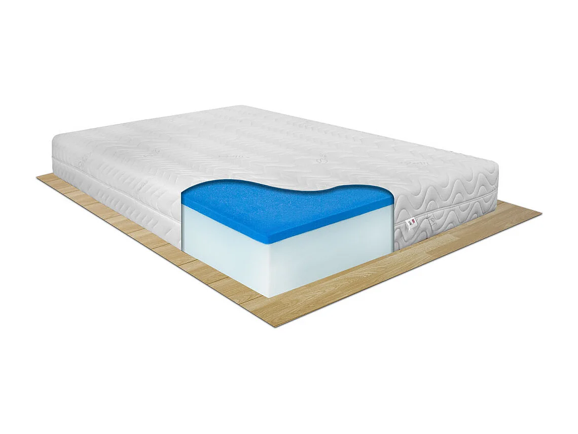 Materasso memory Portogallo piazza e mezza 120x190 cm H24, sfoderabile con fibra d’argento, lato estate/inverno – Comprarredo