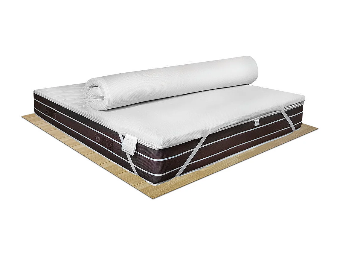 Topper Memory Fresh matrimoniale 160x190 cm, effetto massaggiante, traspirante, alto 5 cm, fodera Silver – Comprarredo