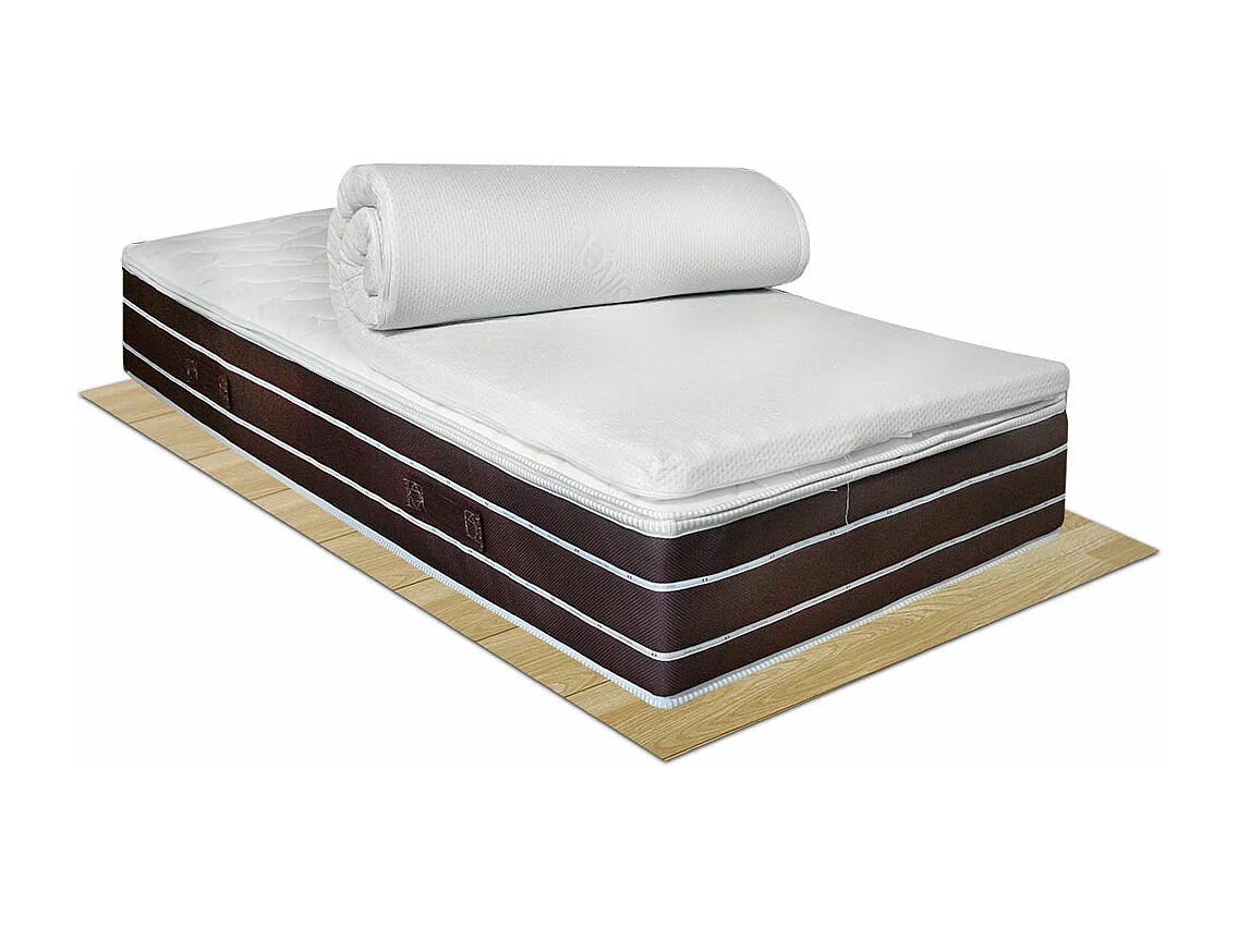 Topper Memory Fresh singolo 80x190 cm, effetto massaggiante, traspirante, alto 5 cm, fodera Silver – Comprarredo