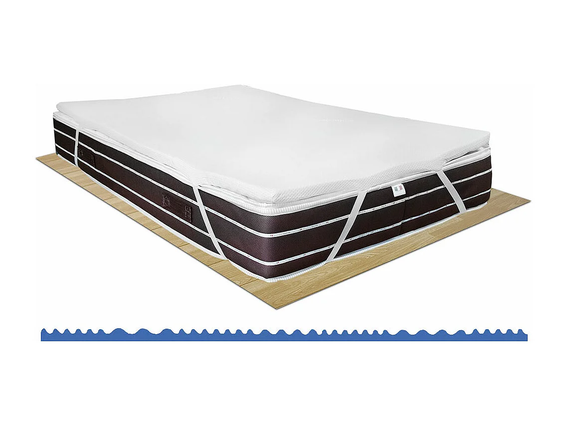 Topper Memory Fresh piazza e mezza 120x190 cm, effetto massaggiante, traspirante, alto 5 cm, fodera Silver – Comprarredo
