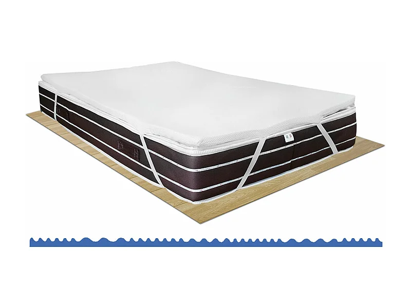 Topper Memory Fresh piazza e mezza 120x190 cm, effetto massaggiante, traspirante, alto 5 cm, fodera Silver – Comprarredo