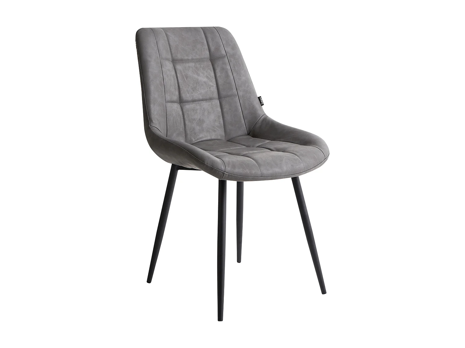 Lot de 2 chaises de salle à manger MELROSE Cuir PU Gris
