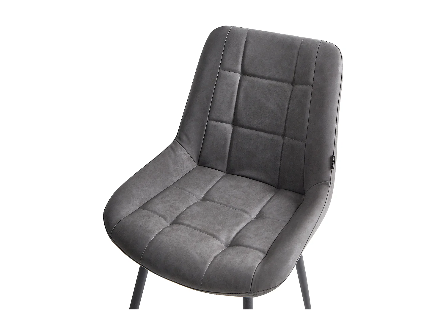 Lot de 2 chaises de salle à manger MELROSE Cuir PU Gris