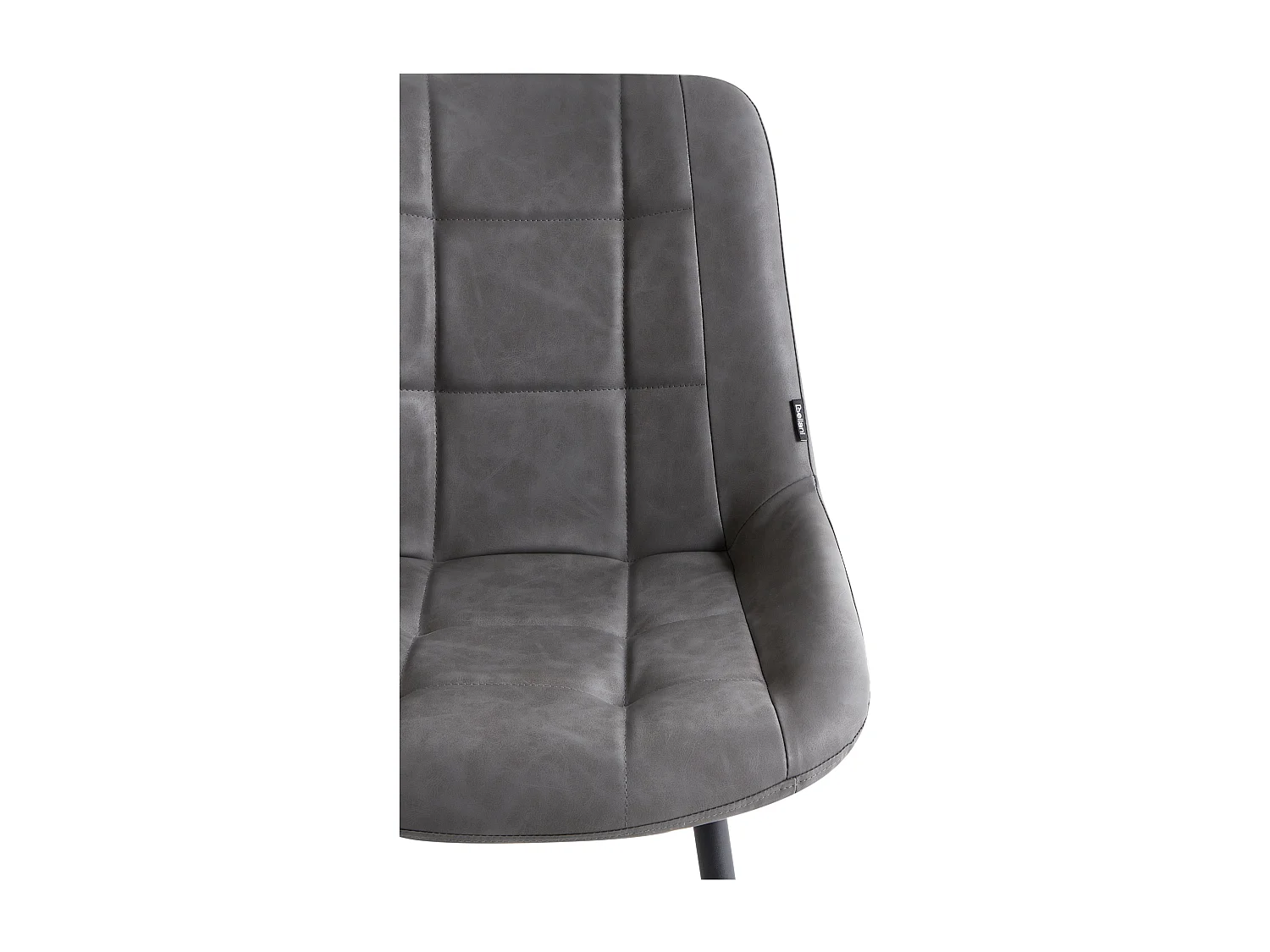 Lot de 2 chaises de salle à manger MELROSE Cuir PU Gris