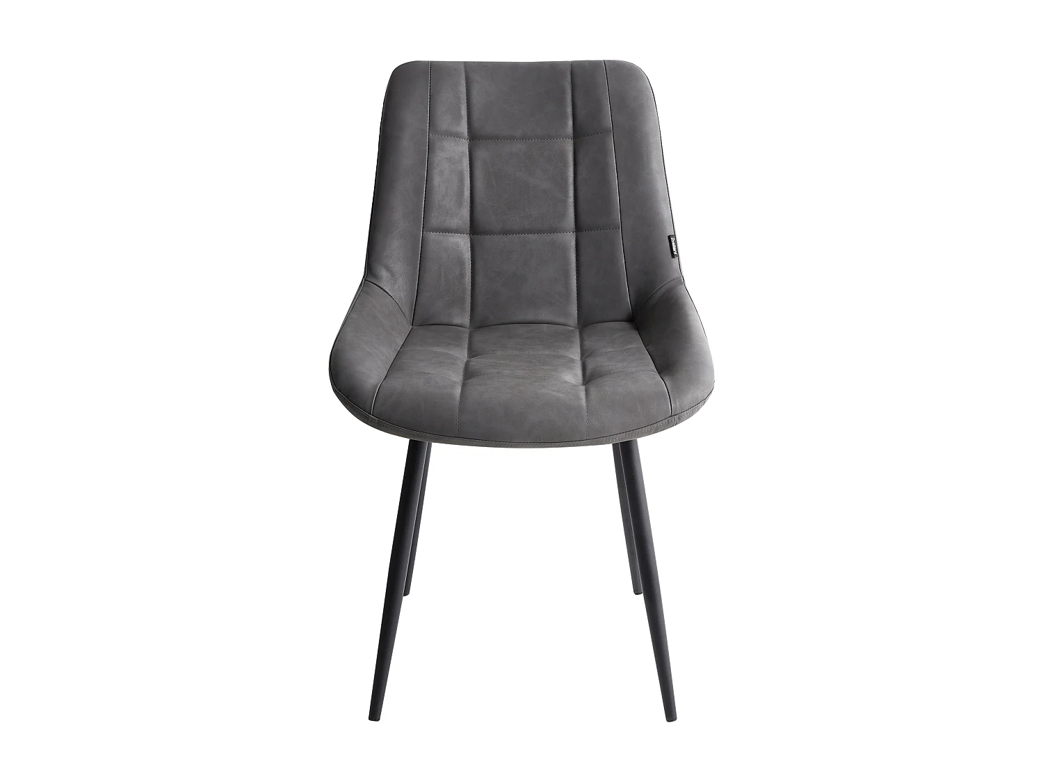 Lot de 2 chaises de salle à manger MELROSE Cuir PU Gris