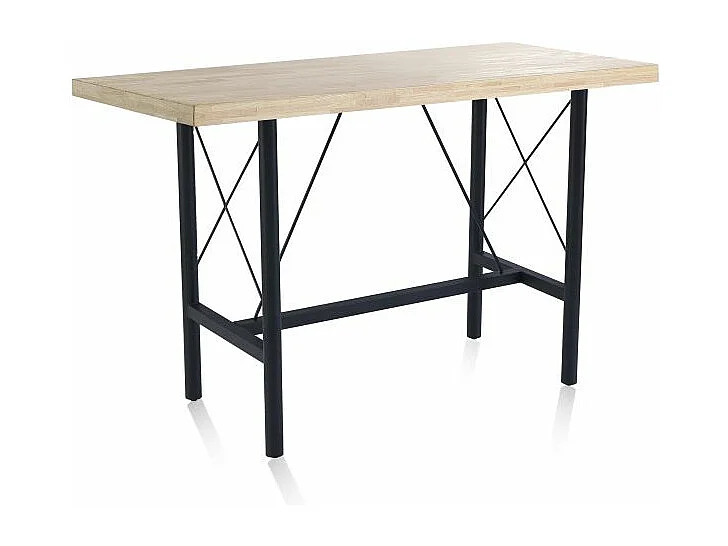 Mesa alta Bistro Negro - Roble