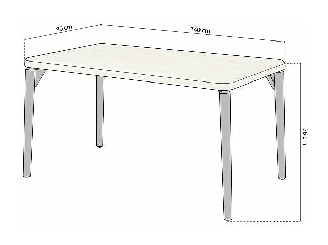 Mesa de comedor Padma 140 Negro - Roble
