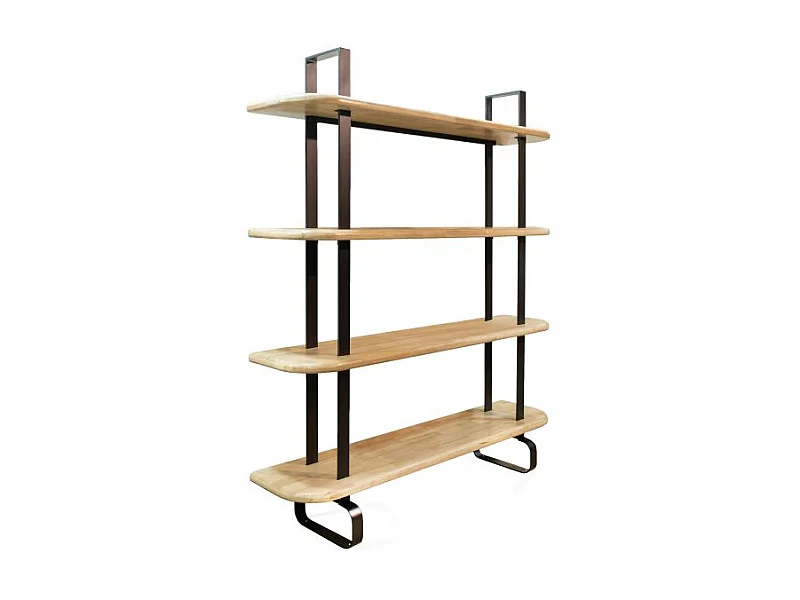 Estantería alta Padma Negro - Roble