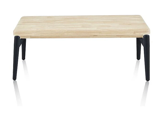 Mesa de centro elevable Padma Negro - Roble