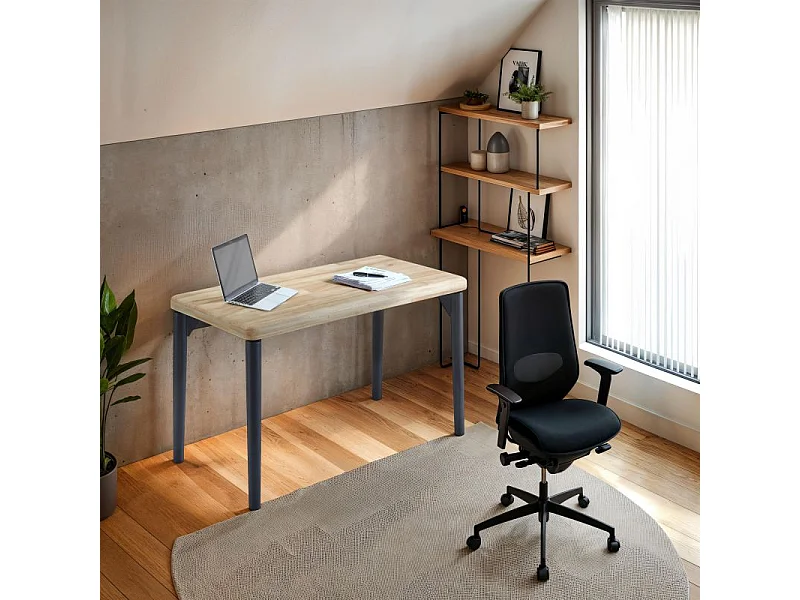 Mesa de estudio Padma Negro - Roble