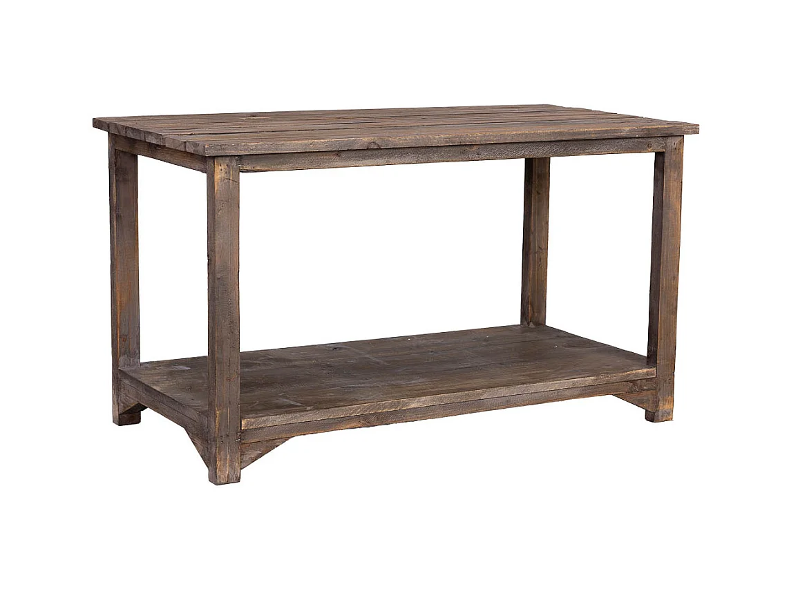 Banco de madera con 3 cajones 90x45x51h cm