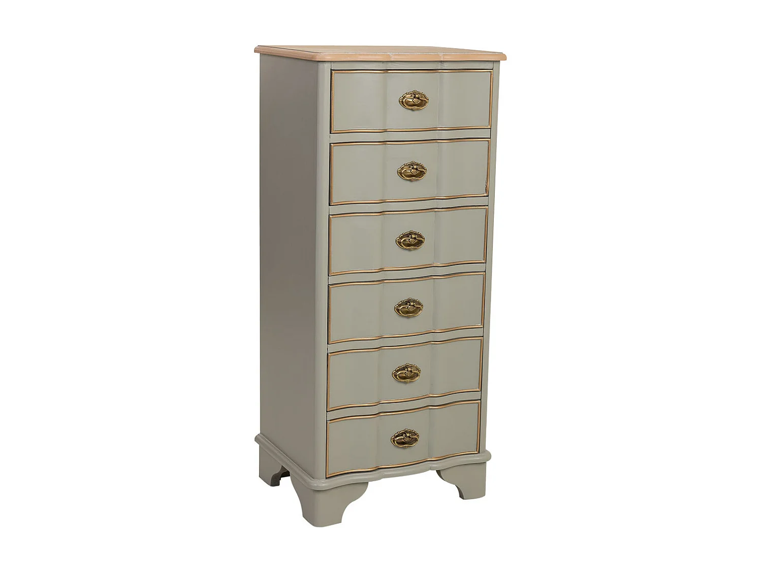 Cômoda de madeira verde 50x35x110