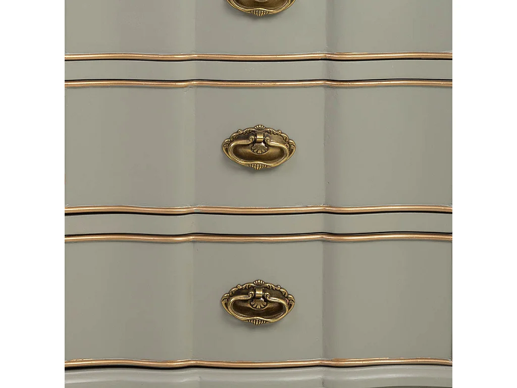 Cômoda de madeira verde 50x35x110