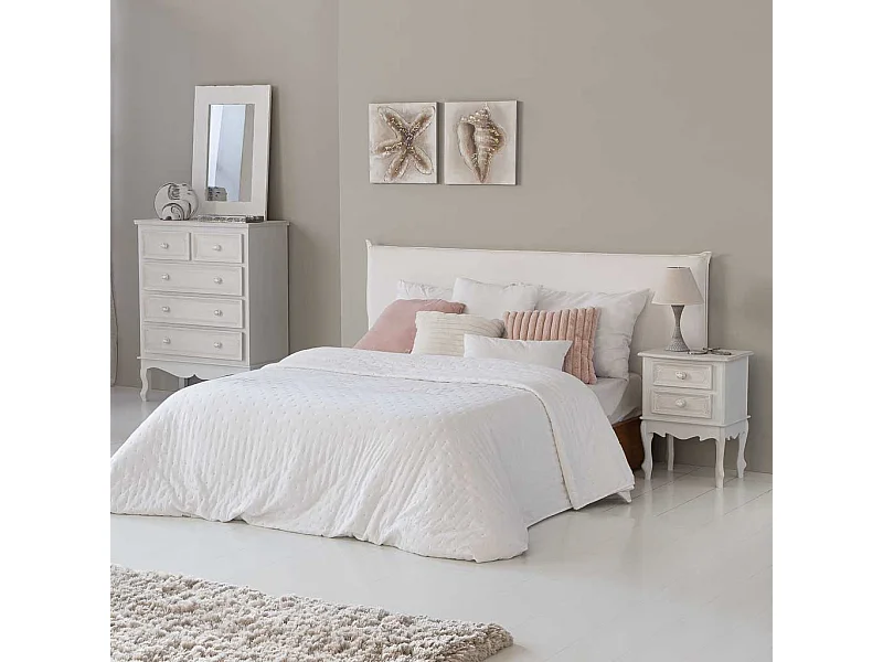 Commode en bois blanc 80x40x105