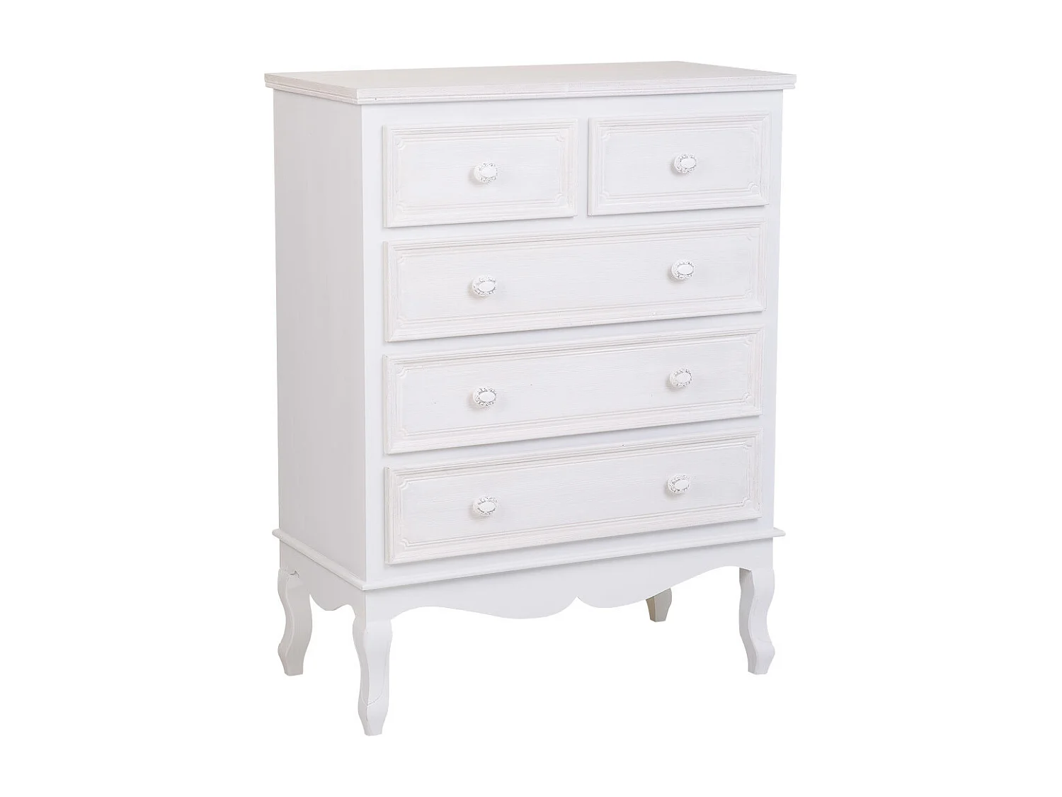 Commode en bois blanc 80x40x105