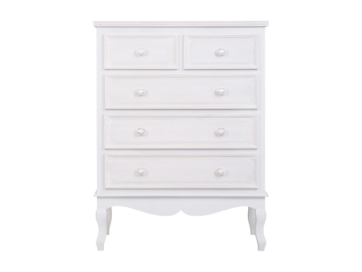 Commode en bois blanc 80x40x105