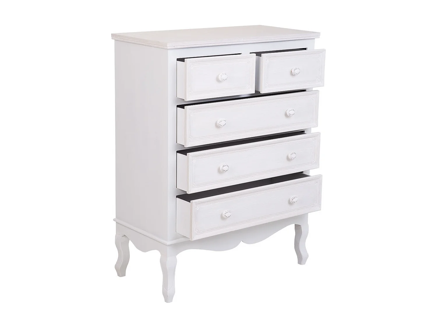 Commode en bois blanc 80x40x105