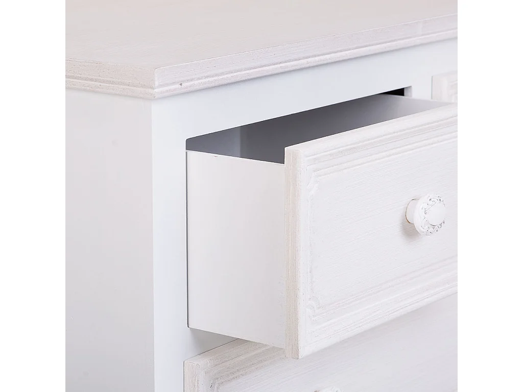 Commode en bois blanc 80x40x105