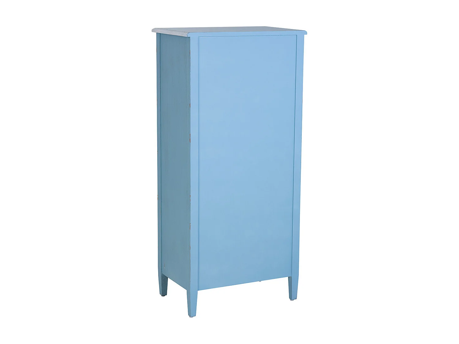 Cassettiera in legno laccato blu 56x36x119h cm