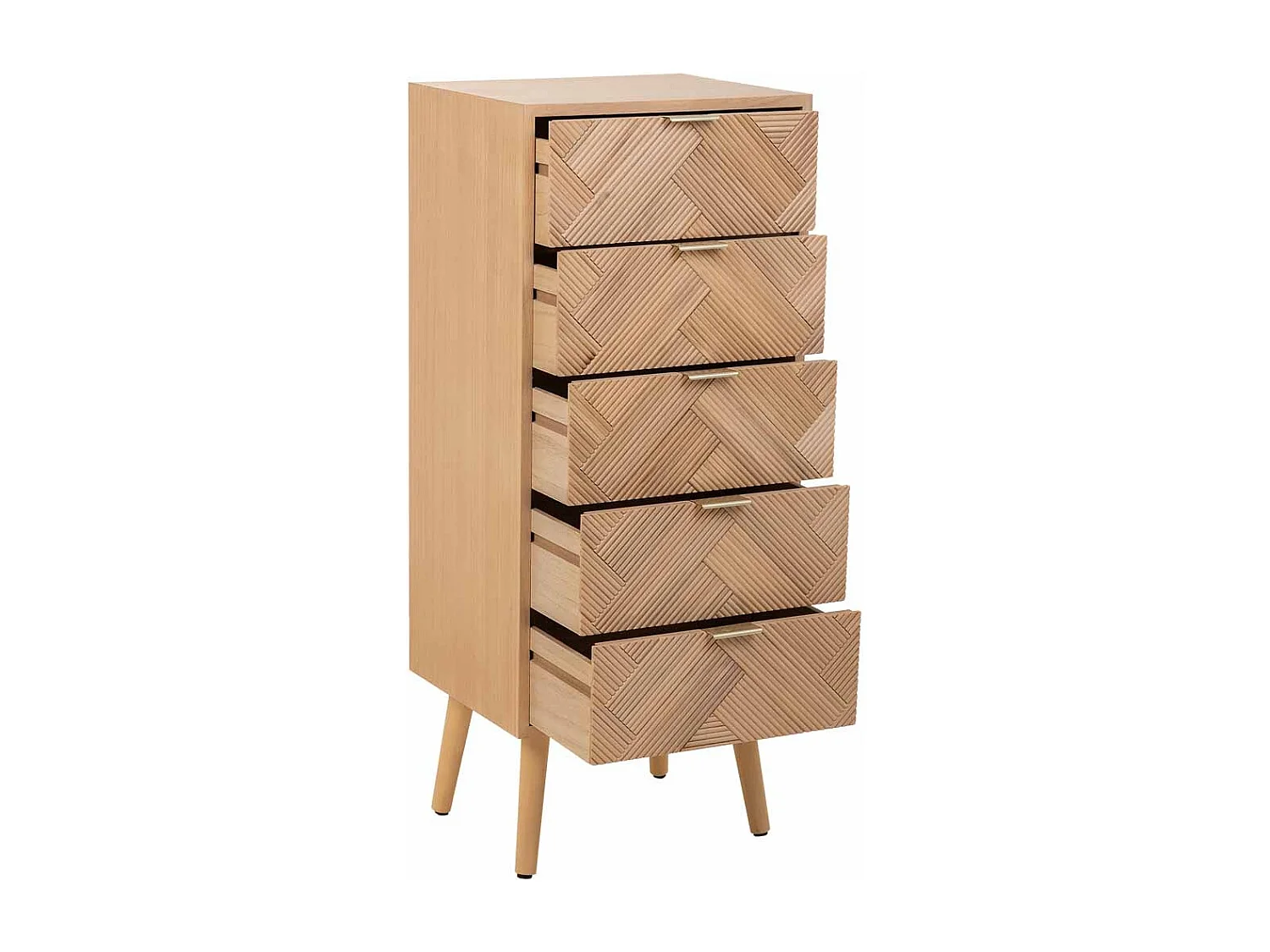 Chiffonnier en bois marron 42x34x101