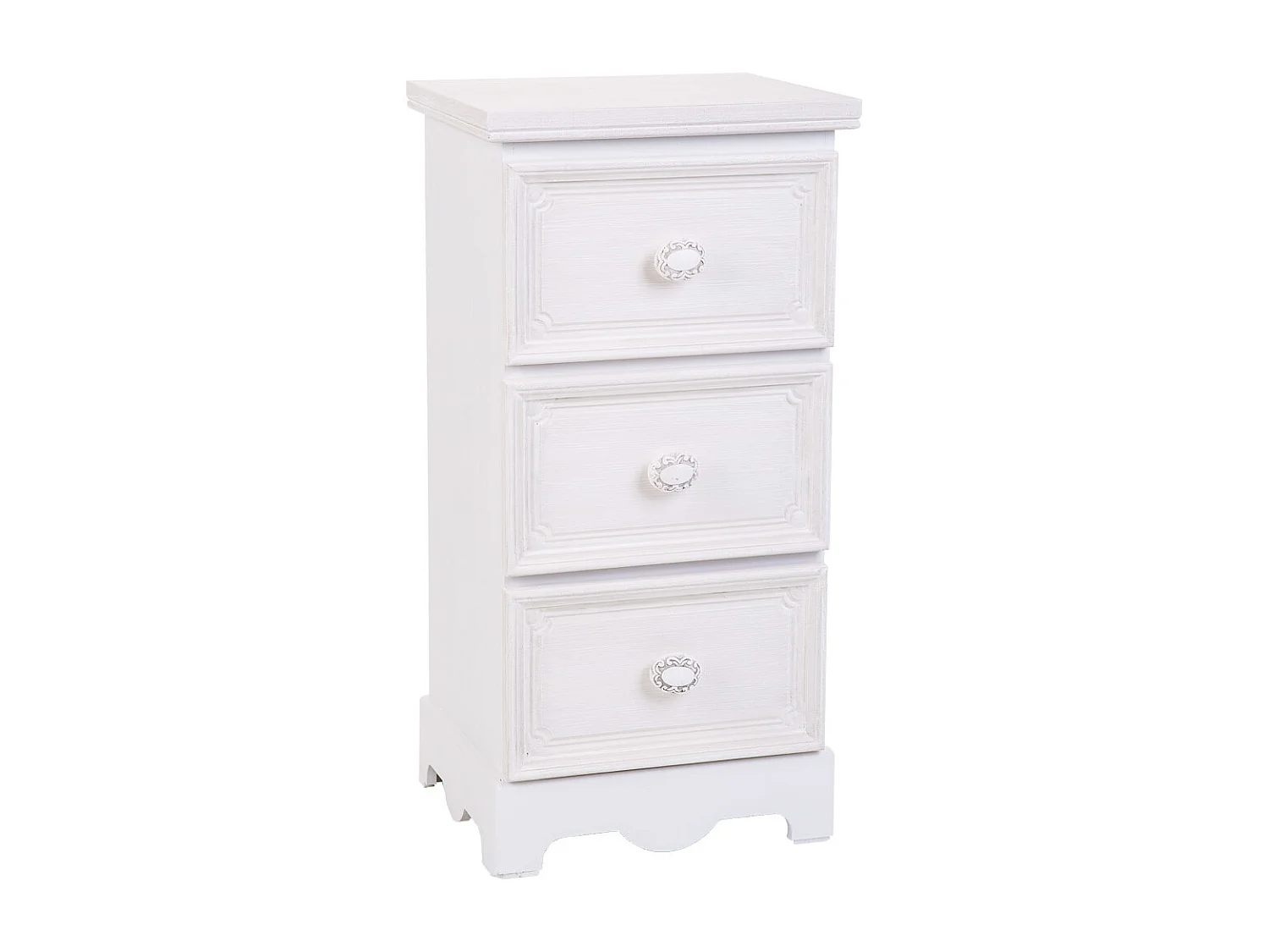 Meuble à tiroirs en bois blanc 31x26x60 h cm