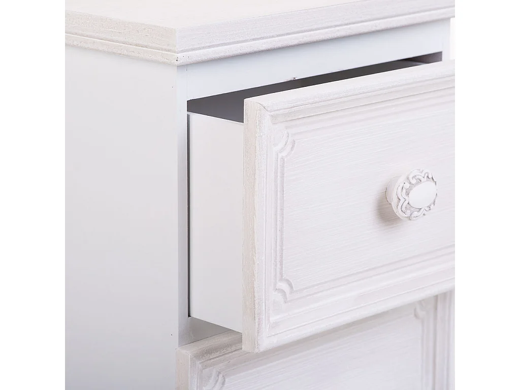 Meuble à tiroirs en bois blanc 31x26x60 h cm