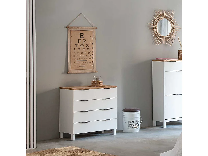 Holzkommode mit 5 Schubladen 80x40x80,5h cm