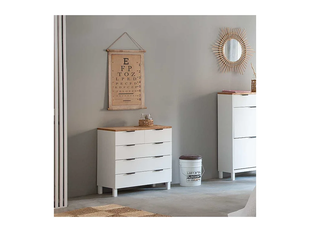 Holzkommode mit 5 Schubladen 80x40x80,5h cm